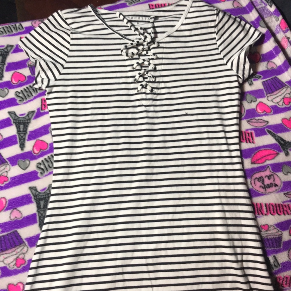 Aeropostale  black and white dress